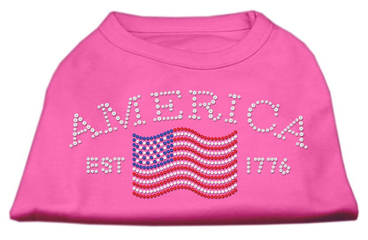 Pet Dog & Cat Shirt Rhinestone, "Classic American" - DOGGO'S KING