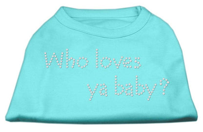 Pet Dog & Cat Shirt Rhinestone, "Who Loves Ya Baby?" - DOGGO'S KING
