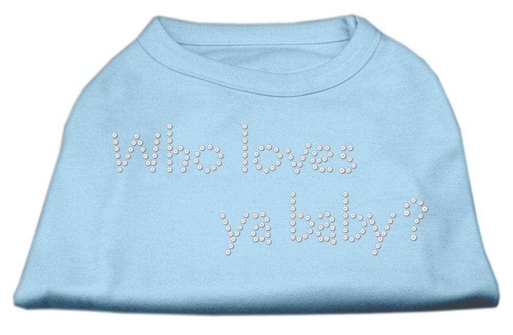 Pet Dog & Cat Shirt Rhinestone, "Who Loves Ya Baby?" - DOGGO'S KING