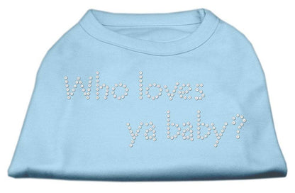 Pet Dog & Cat Shirt Rhinestone, "Who Loves Ya Baby?" - DOGGO'S KING