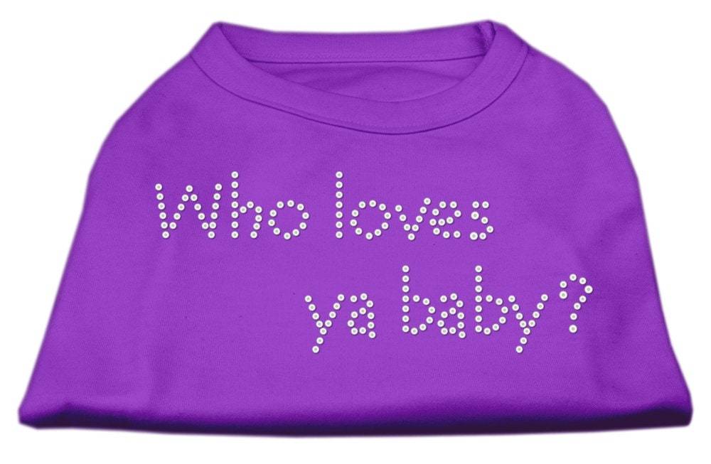 Pet Dog & Cat Shirt Rhinestone, "Who Loves Ya Baby?" - DOGGO'S KING