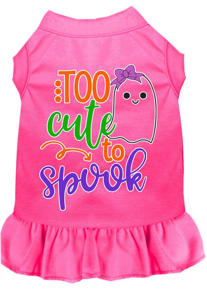 Pet Dog & Cat Dress Screen Printed, "Too Cute To Spook - Girly Ghost" - DOGGO'S KING