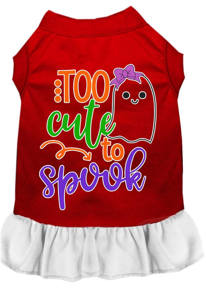 Pet Dog & Cat Dress Screen Printed, "Too Cute To Spook - Girly Ghost" - DOGGO'S KING
