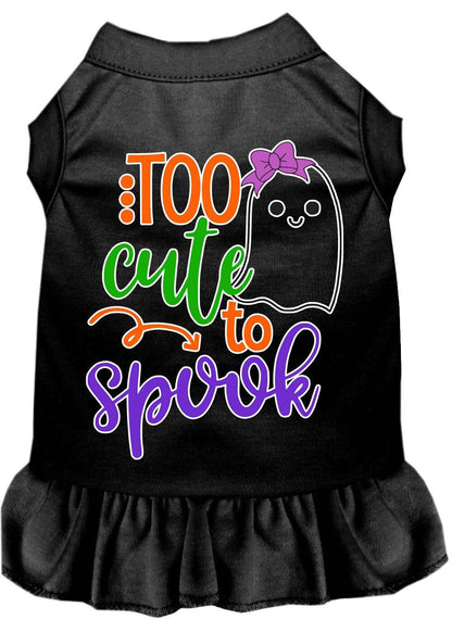Pet Dog & Cat Dress Screen Printed, "Too Cute To Spook - Girly Ghost" - DOGGO'S KING