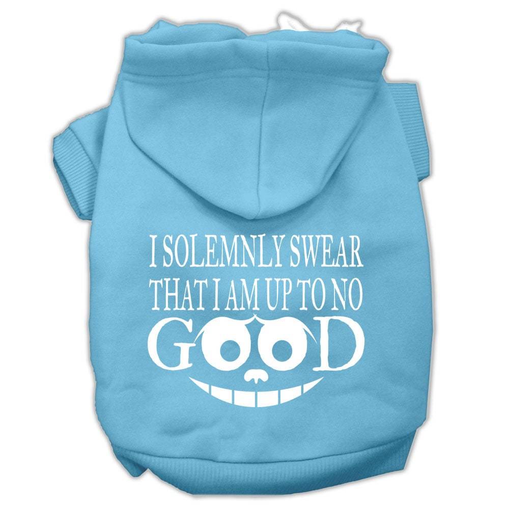 Pet Dog & Cat Hoodie Screen Printed, "I Solemnly Swear That I Am Up To No Good"