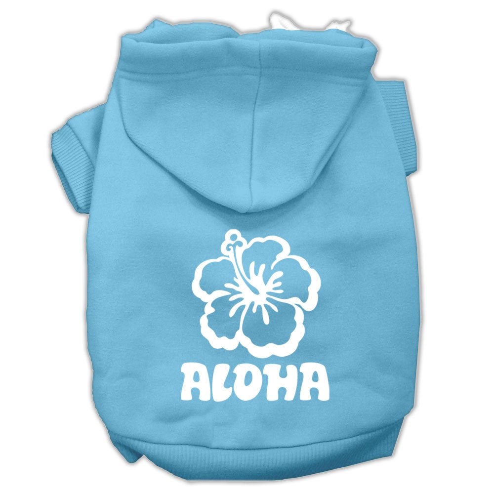 Pet, Dog & Cat Hoodie Screen Printed, "Aloha Flower"