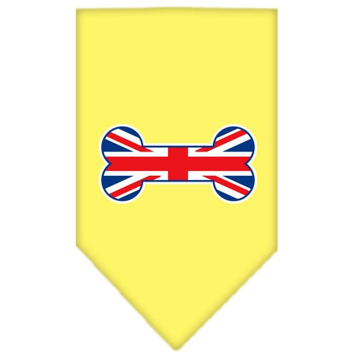 Pet and Dog Bandana Screen Printed, "Bone Shaped UK Flag"