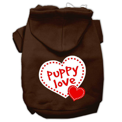 Pet Dog & Cat Hoodie Screen Printed, "Puppy Love" - DOGGO'S KING