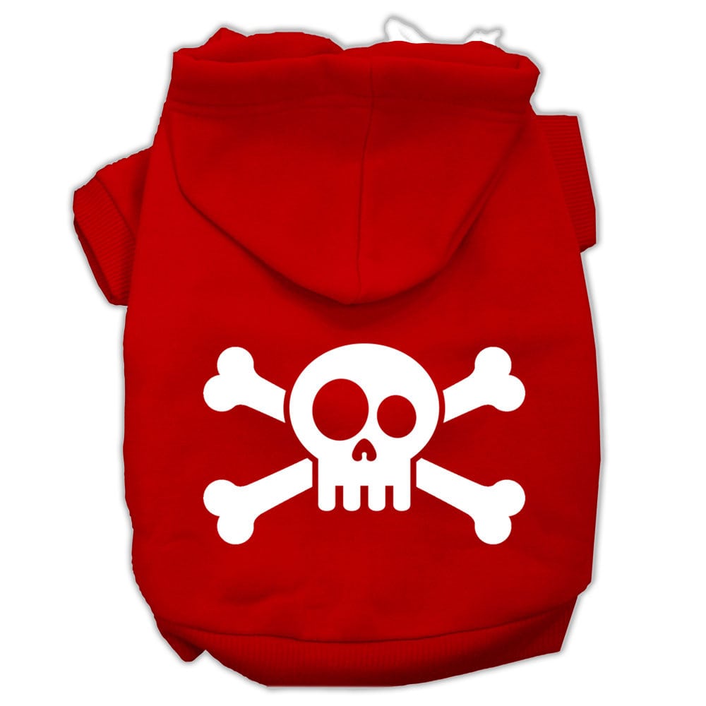 Pet Dog and Cat Hoodie Screen Printed, "Skull & Crossbones" - DOGGO'S KING