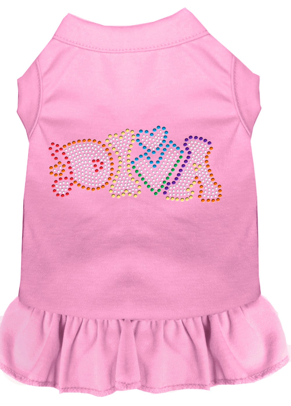 Rhinestone Pet Dog & Cat Dress Rhinestone, "Technicolor Diva"