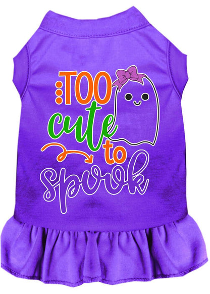 Pet Dog & Cat Dress Screen Printed, "Too Cute To Spook - Girly Ghost" - DOGGO'S KING