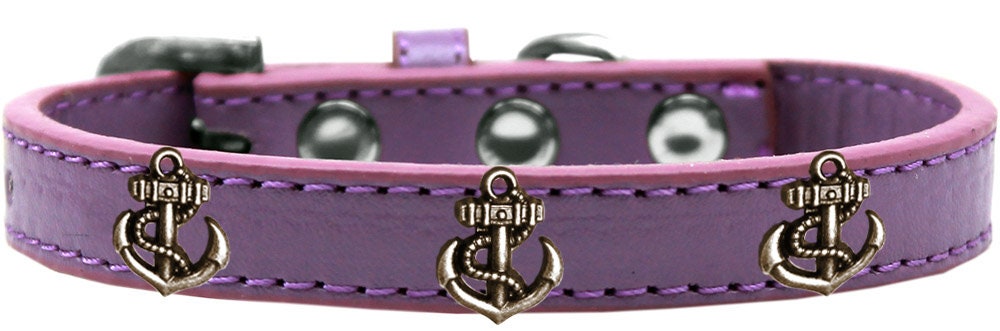 Dog, Puppy & Pet Widget Fashion  Collar, "Bronze Anchor"