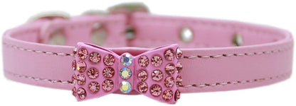 Dog, Puppy & Pet Fashion Collar, "Bow-Dacious Crystal" - DOGGO'S KING