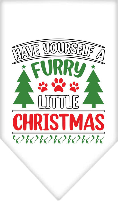 Christmas Pet and Dog Bandana Screen Printed, "Have Yourself A Furry Little Christmas"