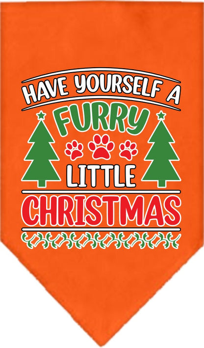 Christmas Pet and Dog Bandana Screen Printed, "Have Yourself A Furry Little Christmas"