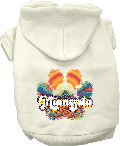 Pet Dog & Cat Screen Printed Hoodie for Small to Medium Pets (Sizes XS-XL), "Minnesota Groovy Summit"