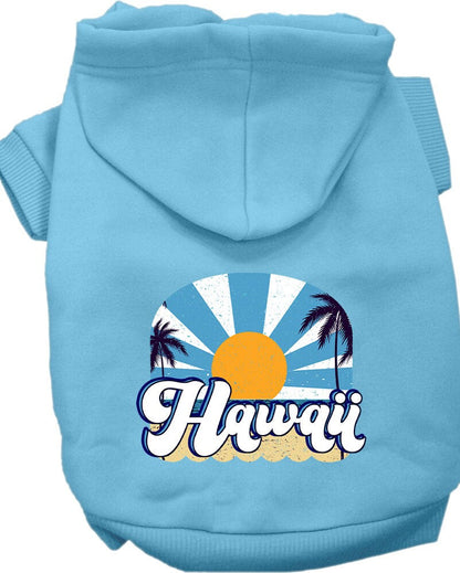 Pet Dog & Cat Screen Printed Hoodie for Medium to Large Pets (Sizes 2XL-6XL), "Hawaii Coast"