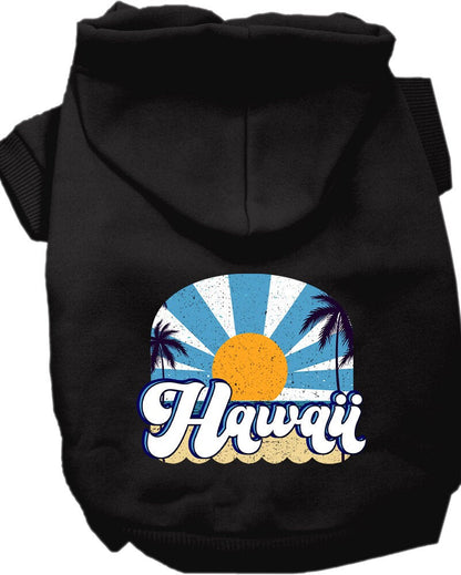 Pet Dog & Cat Screen Printed Hoodie for Medium to Large Pets (Sizes 2XL-6XL), "Hawaii Coast"