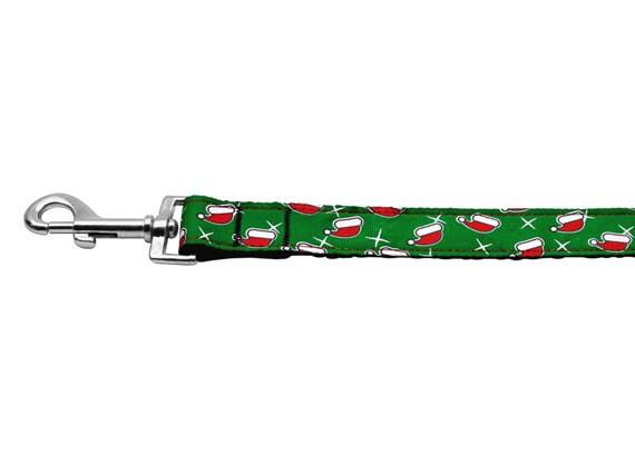 Pet Dog & Cat Nylon Collar or Leash, "Santa Hats" - DOGGO'S KING