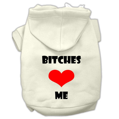 Pet, Dog & Cat Hoodie Screen Printed, "Bitches Love Me" - DOGGO'S KING