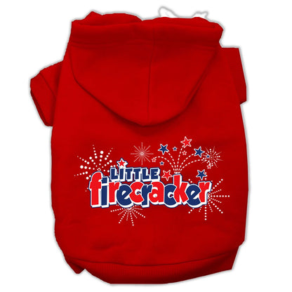 Pet Dog & Cat Hoodie Screen Printed, "Little Firecracker" - DOGGO'S KING