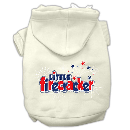Pet Dog & Cat Hoodie Screen Printed, "Little Firecracker" - DOGGO'S KING