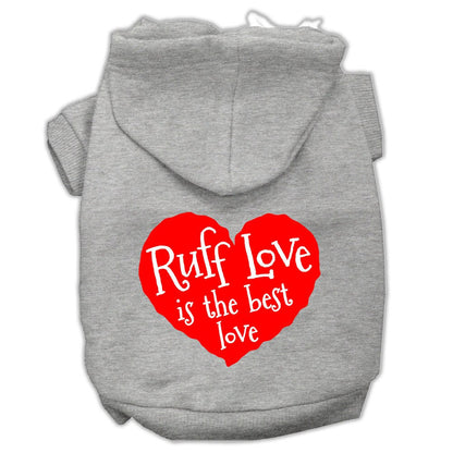 Pet Dog & Cat Hoodie Screen Printed, "Ruff Love"