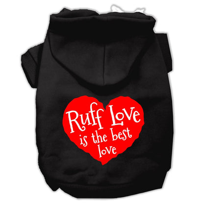 Pet Dog & Cat Hoodie Screen Printed, "Ruff Love"
