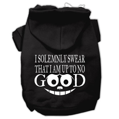 Pet Dog & Cat Hoodie Screen Printed, "I Solemnly Swear That I Am Up To No Good" - DOGGO'S KING