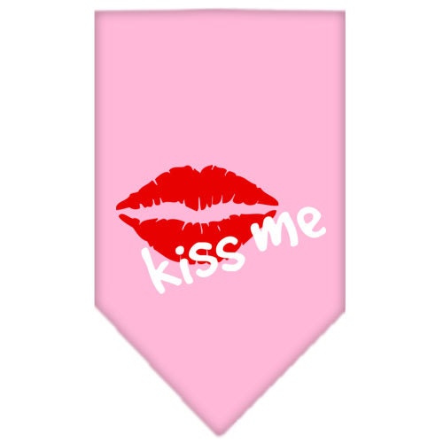 Pet and Dog Bandana Screen Printed, "Kiss Me"