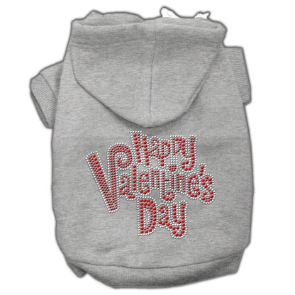 Pet, Dog & Cat Hoodie Rhinestone, "Happy Valentine's Day" - DOGGO'S KING
