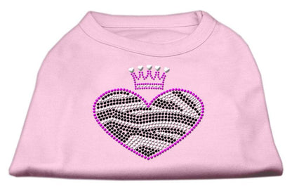 Pet Dog & Cat Shirt Rhinestone, "Zebra Heart" - DOGGO'S KING