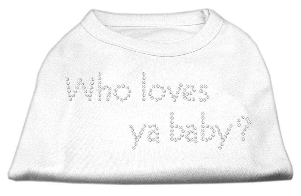 Pet Dog & Cat Shirt Rhinestone, "Who Loves Ya Baby?" - DOGGO'S KING