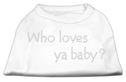 Pet Dog & Cat Shirt Rhinestone, "Who Loves Ya Baby?" - DOGGO'S KING