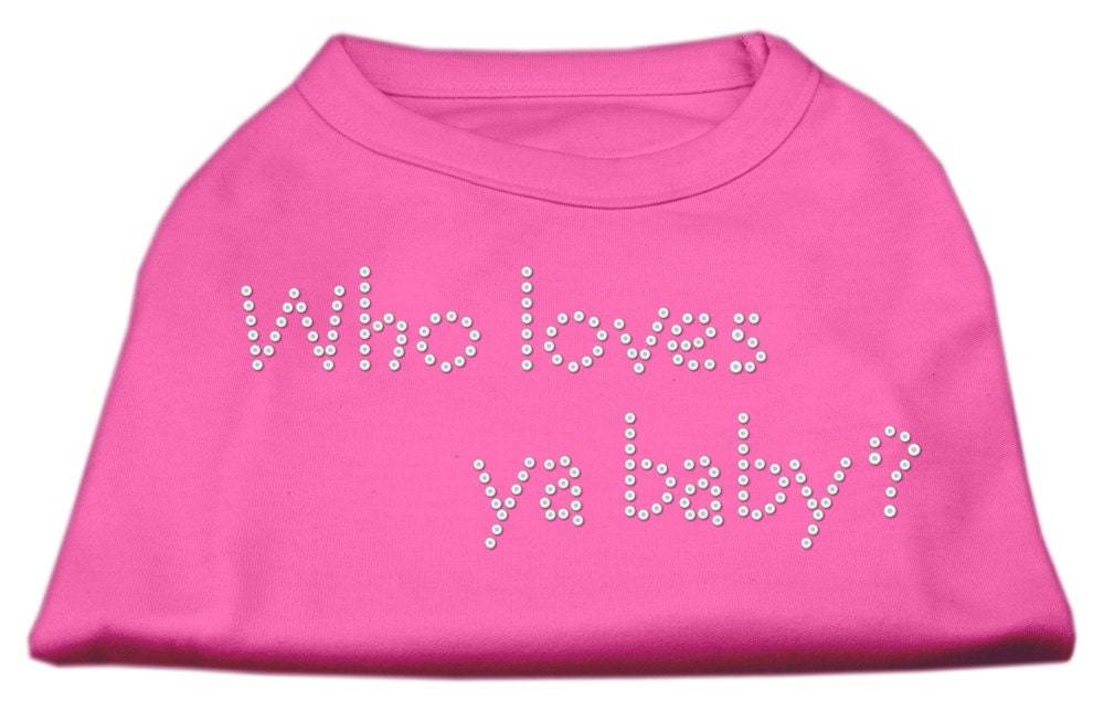 Pet Dog & Cat Shirt Rhinestone, "Who Loves Ya Baby?" - DOGGO'S KING