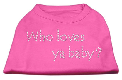 Pet Dog & Cat Shirt Rhinestone, "Who Loves Ya Baby?" - DOGGO'S KING