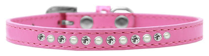 Dog, Puppy and Pet Fashion Collar "Pearl & Clear Crystals"