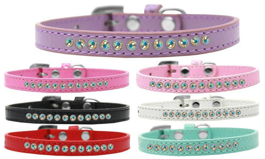 Dog, Puppy & Pet Fashion  Collar, "Aurora Borealis Crystal Rimsets" - DOGGO'S KING