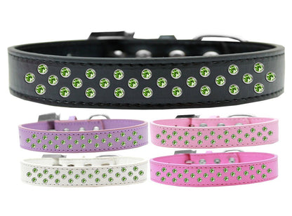 Dog, Puppy & Pet Fashion  Collar, "Lime Green Crystal Sprinkles" - DOGGO'S KING