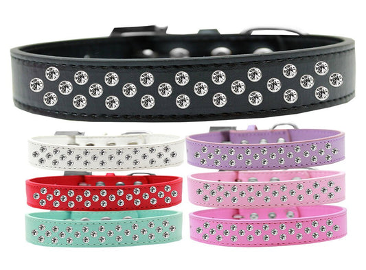 Dog, Puppy & Pet Fashion  Collar, "Clear Crystal Sprinkles" - DOGGO'S KING