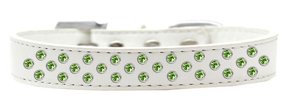 Dog, Puppy & Pet Fashion  Collar, "Lime Green Crystal Sprinkles" - DOGGO'S KING
