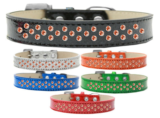 Dog, Puppy & Pet Ice Cream  Collar, "Orange Crystal Rimsets Sprinkles" - DOGGO'S KING