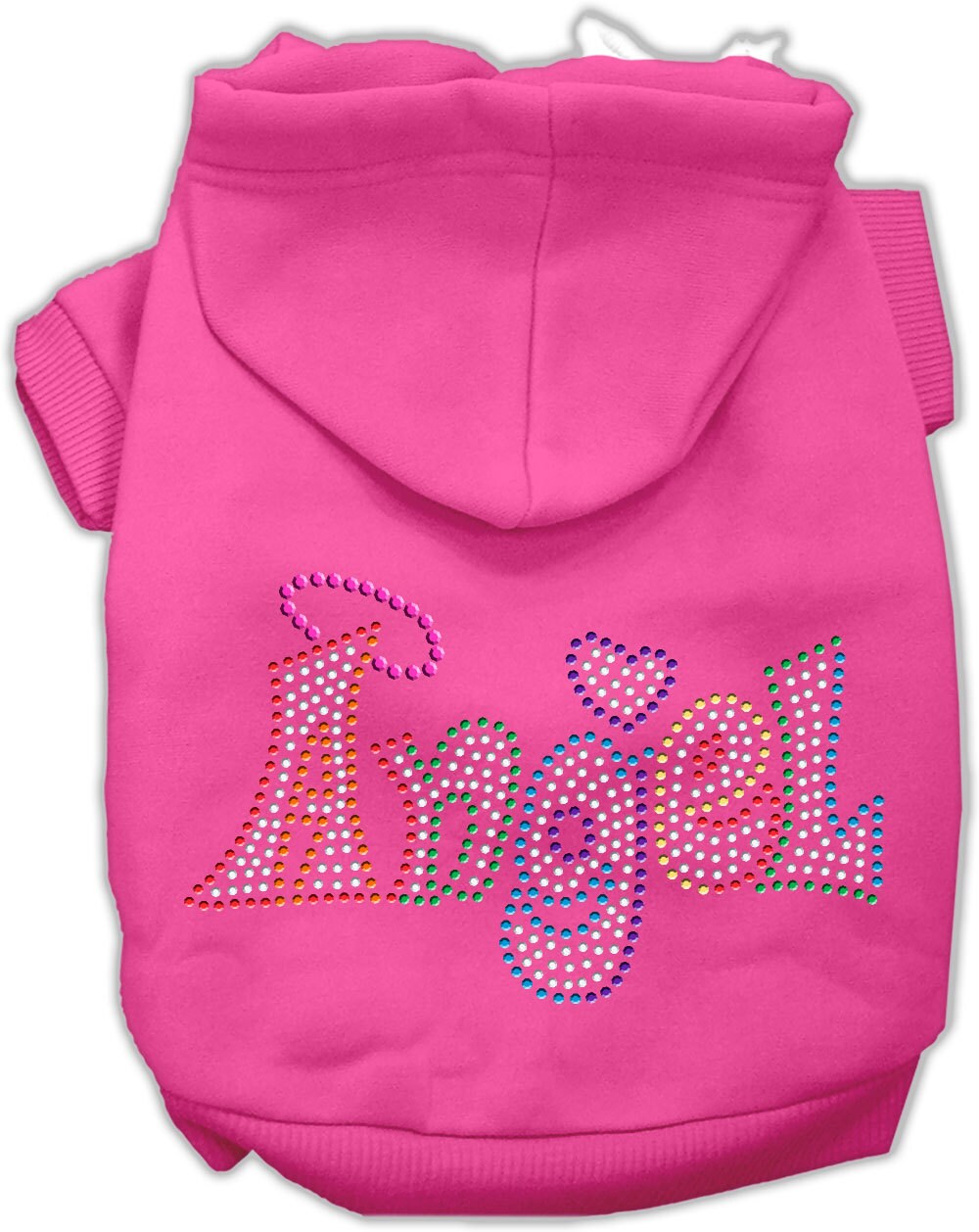 Pet, Dog & Cat Hoodie Rhinestone, "Technicolor Angel"